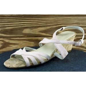Aerosoles Size 8.5 M‎ Pink Ankle Strap Leather Women Sandal Shoes